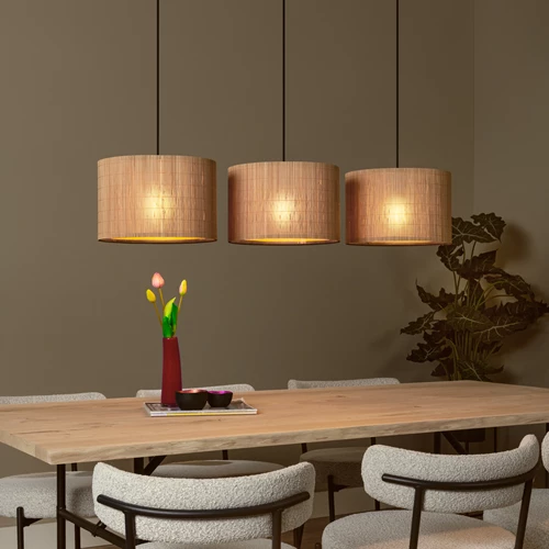 Lucide MAGIUS - Suspension - 3xE27 - Naturel - ambiance 1